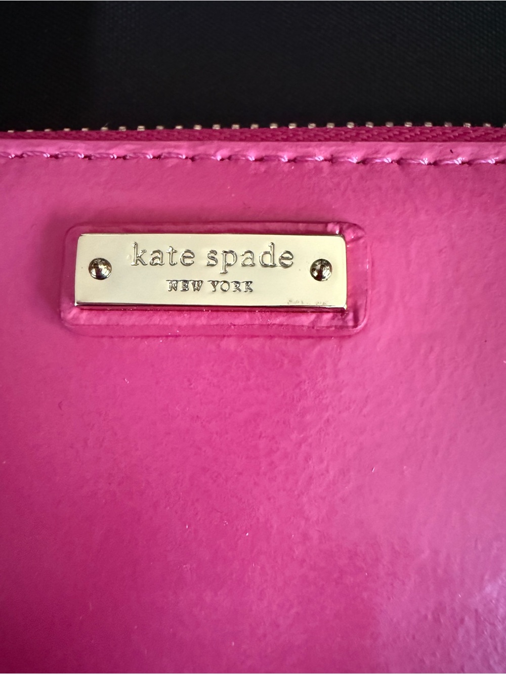 kate spade Bright Pink Zip-Around Leather Wallet with Gold hardware - Picture 2 of 11